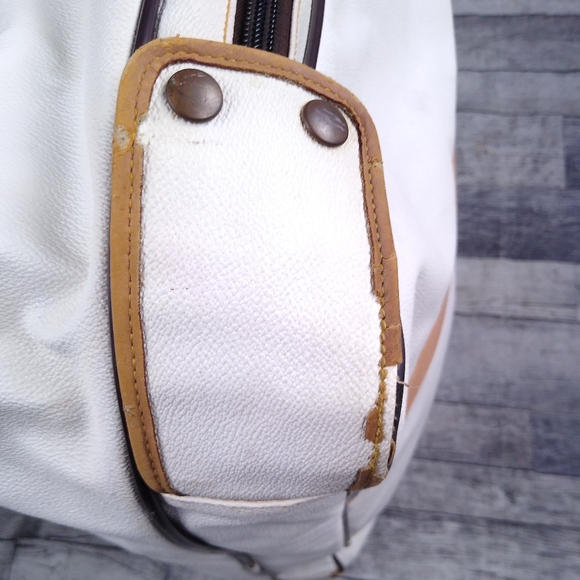 Vintage 1990's Hunting World Full Size Leather Travel Bag Suitcase - Picture 8 of 16